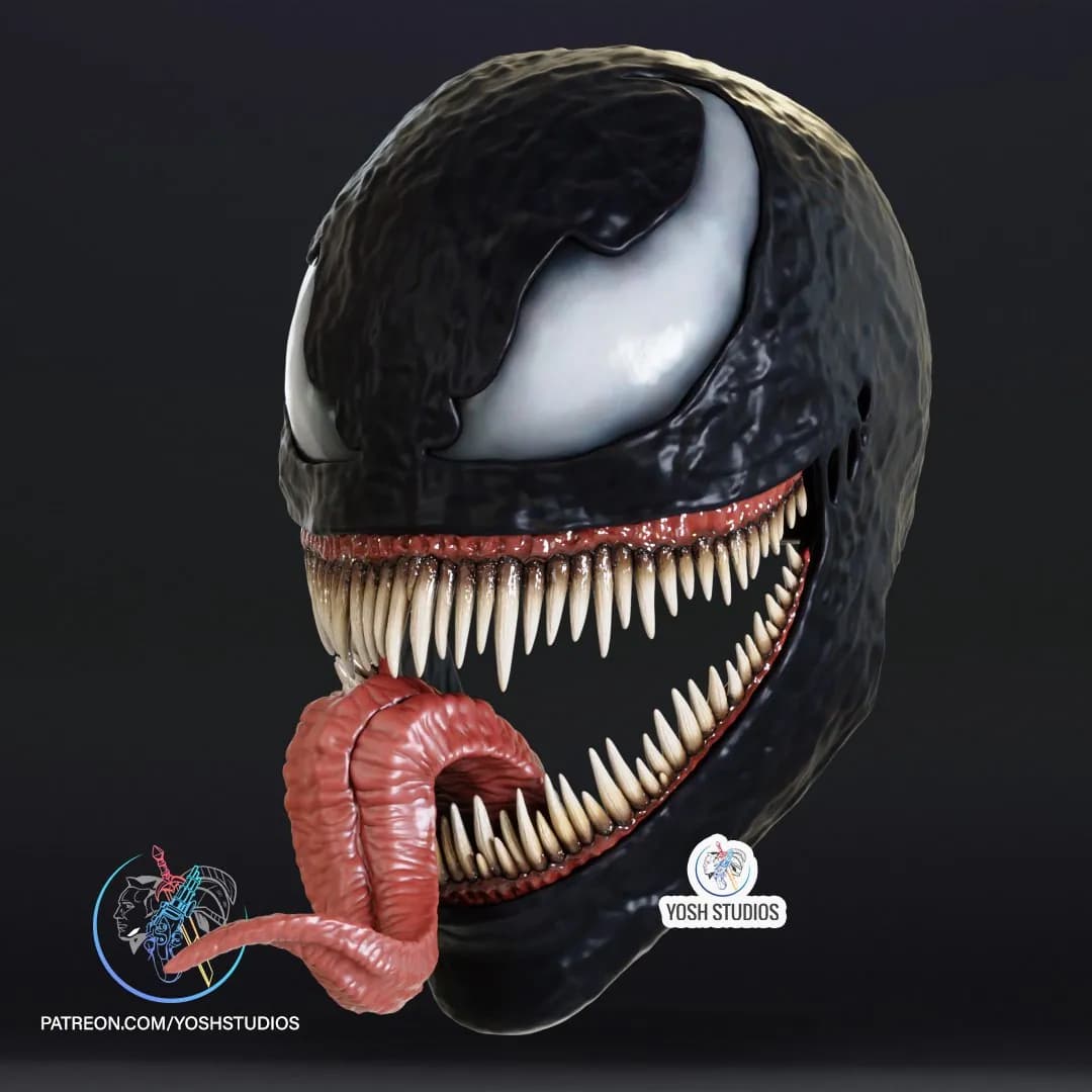 STL - Máscara Venom para Spiderman 2 render 2