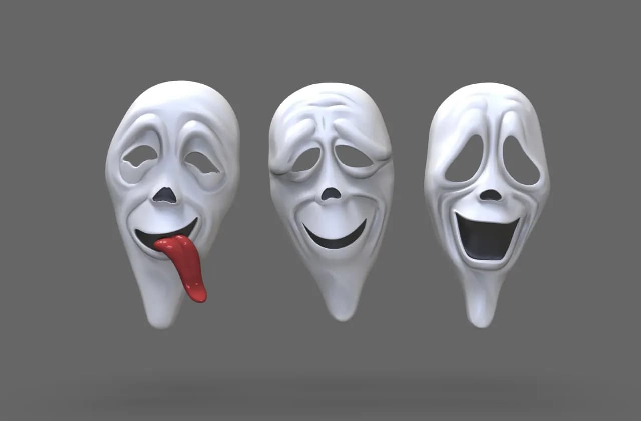 STL - Máscaras de película de terror 2 render 2