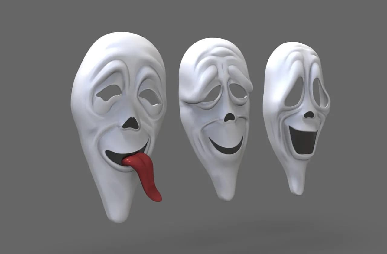 STL - Máscaras de película de terror 2 render 3