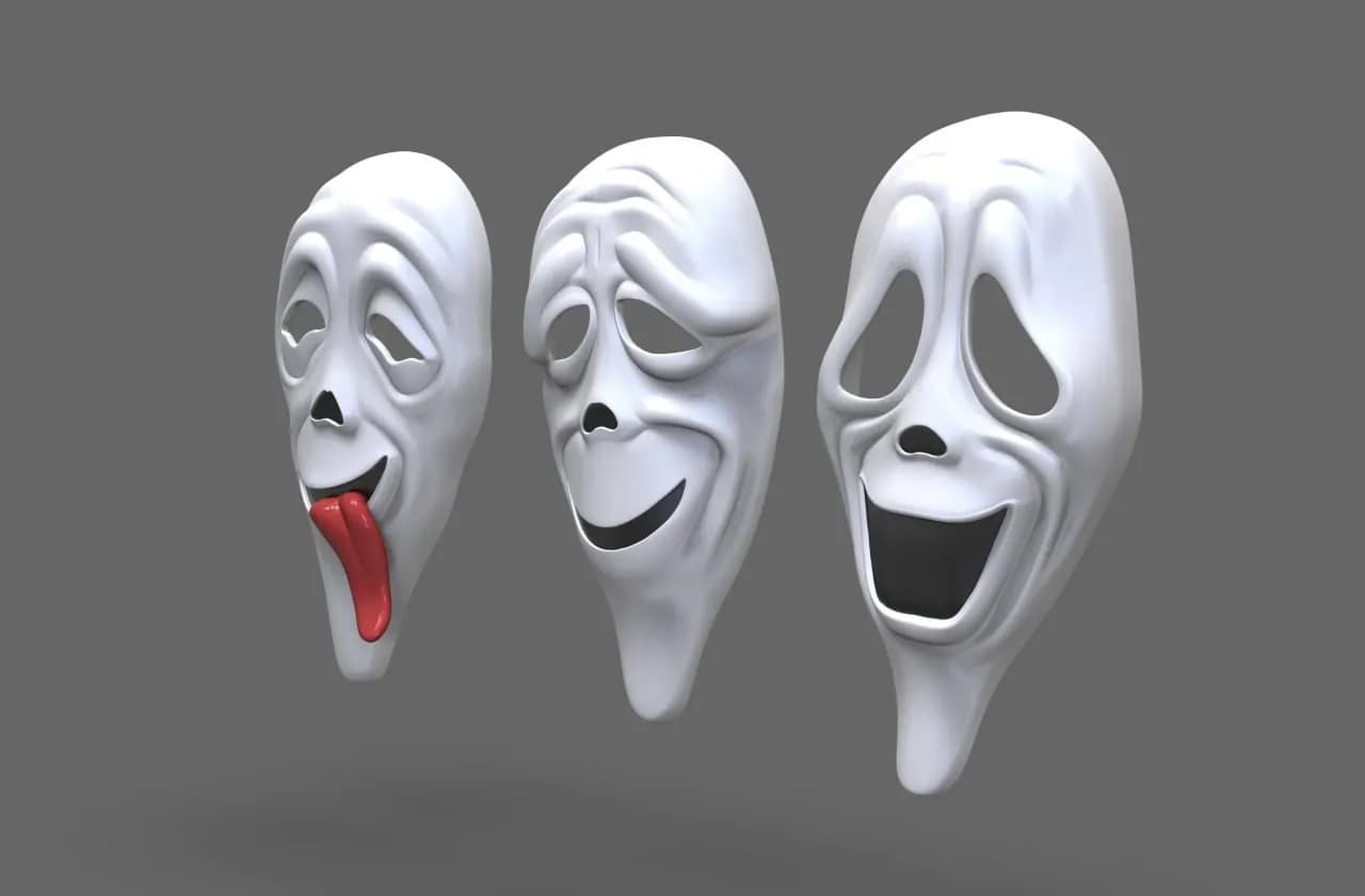 STL - Máscaras de película de terror 2 render 4