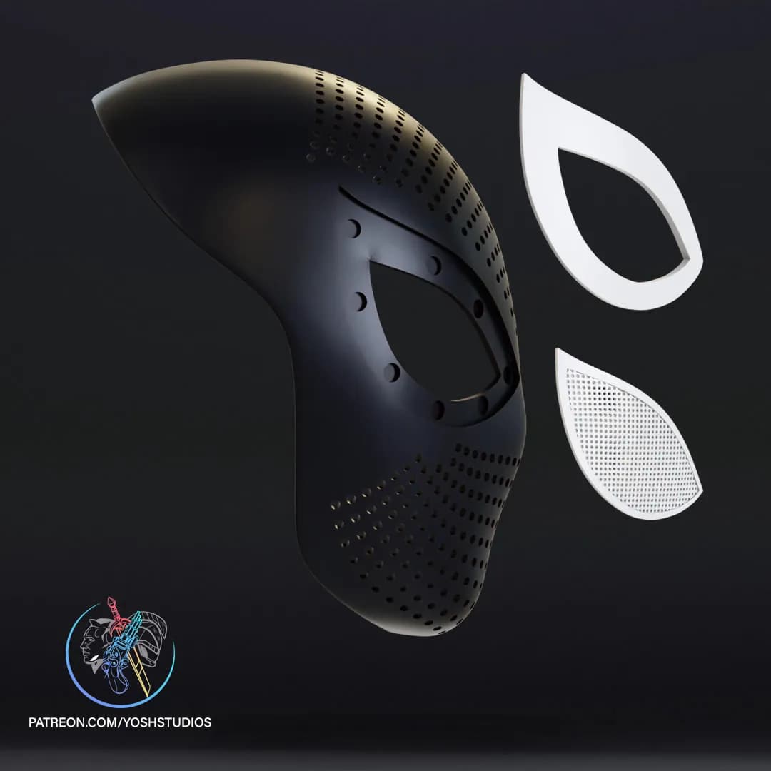 STL - Máscaras de Spider Man y Venom render 4