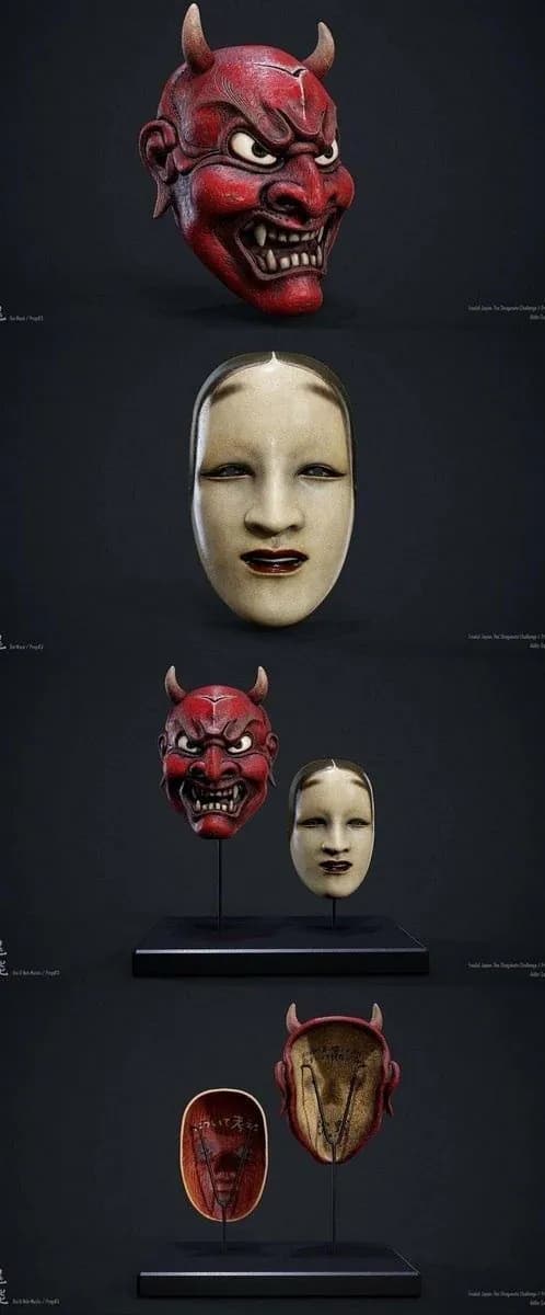 STL - Máscaras tradicionales japonesas