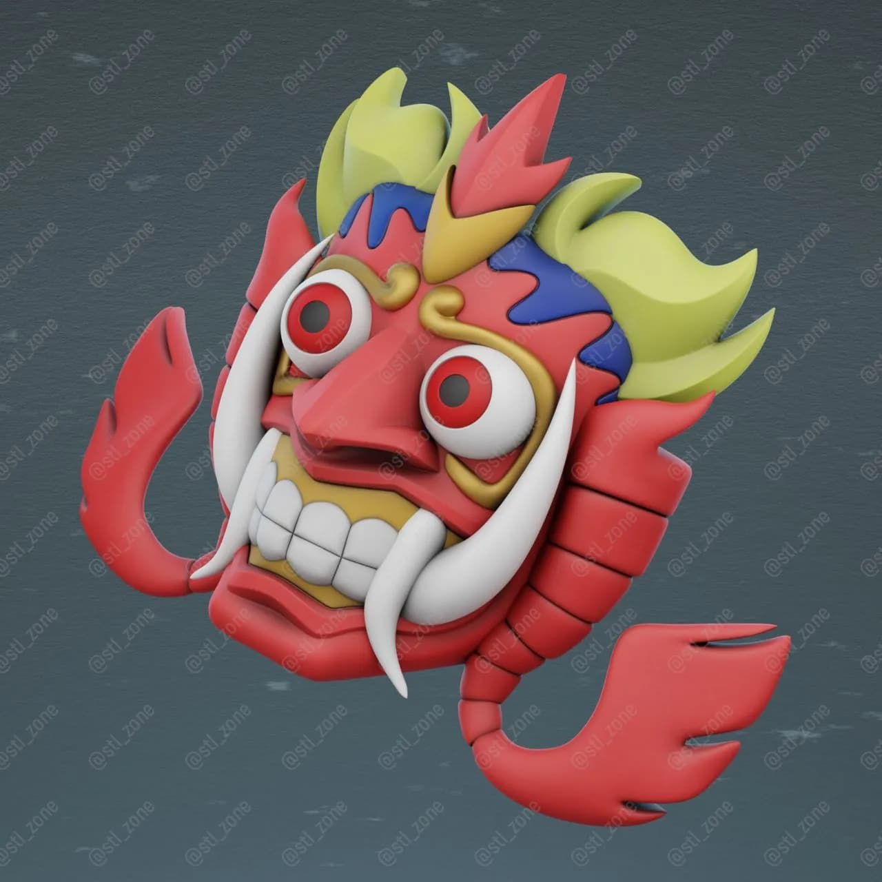 STL - Mascaron de Dragon Kaiju