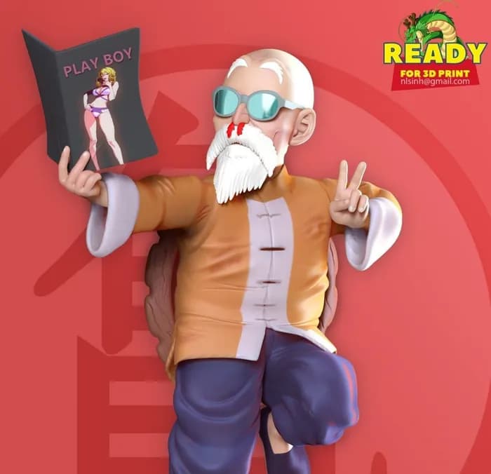 STL - master roshi dragon ball fan art