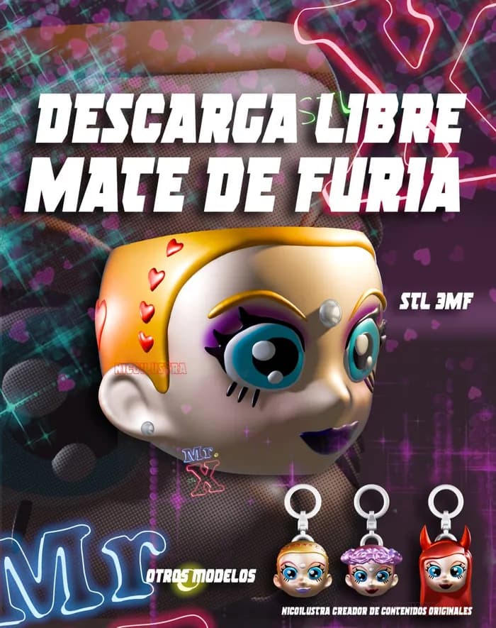 STL - mate furia de corazones
