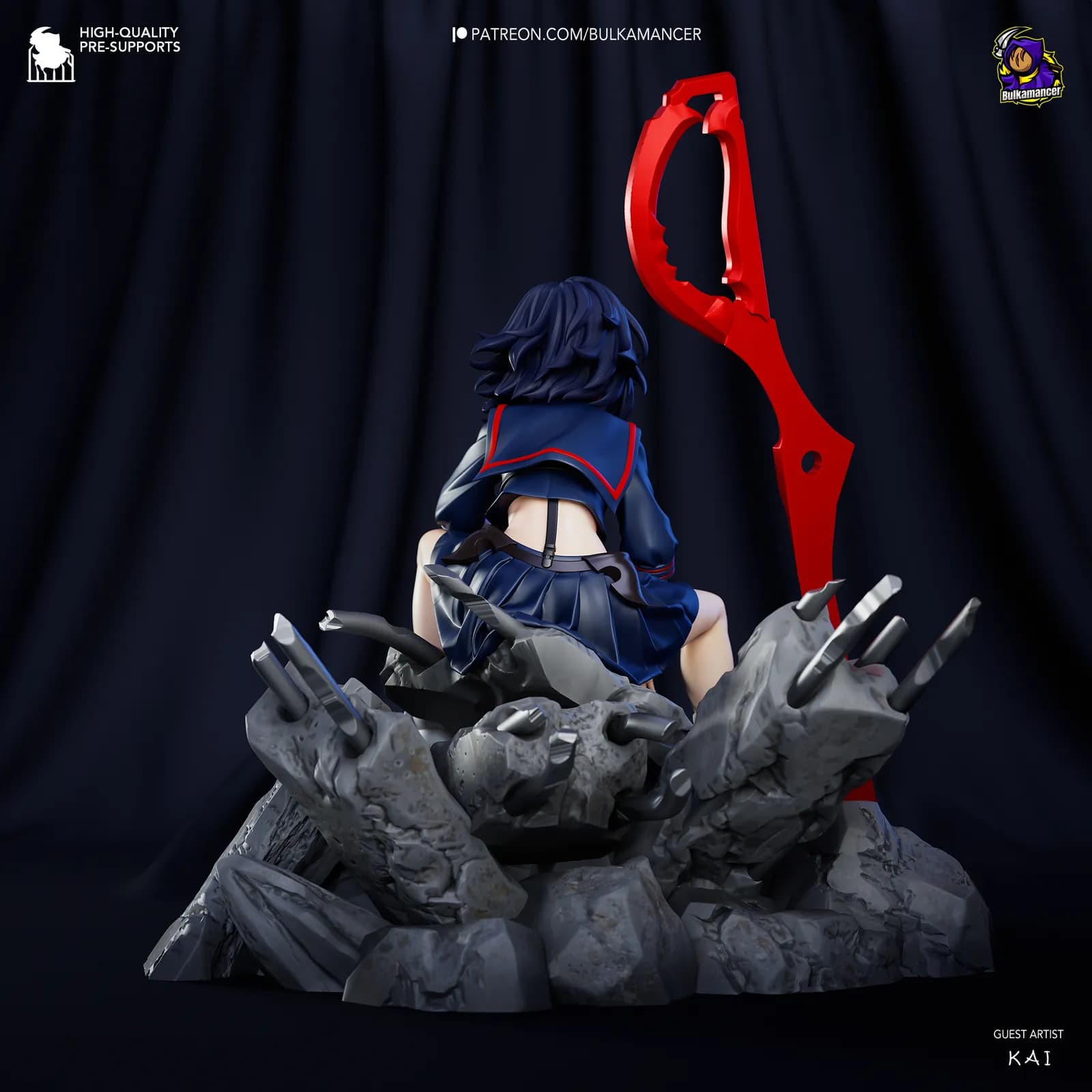 STL - Matoi Ryuko figura de anime render 4