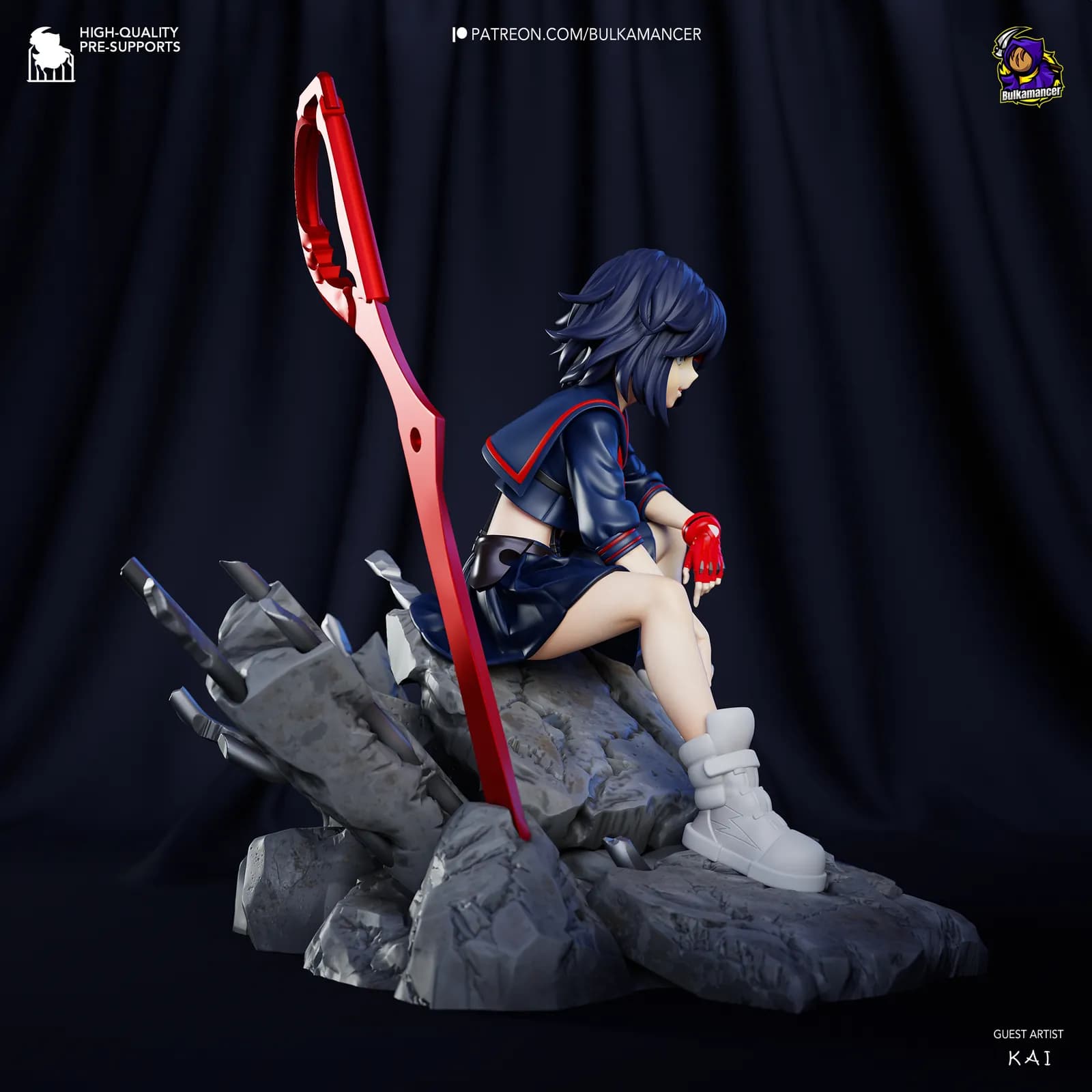 STL - Matoi Ryuko figura de anime render 5