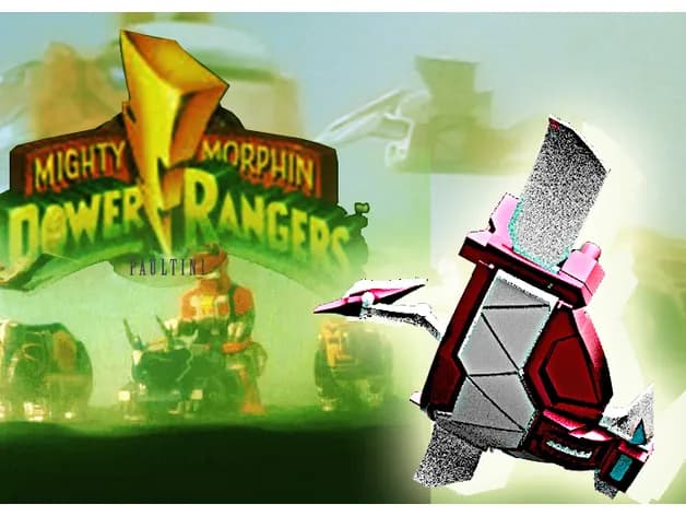 STL - Mecha Power Ranger dinosaurio render 2