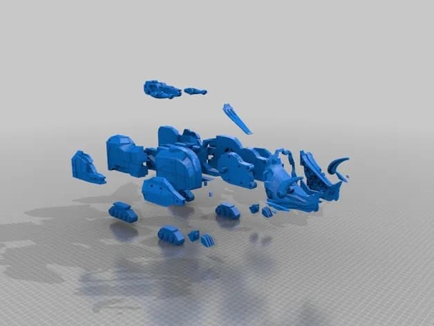 STL - Mecha Power Ranger dinosaurio render 3