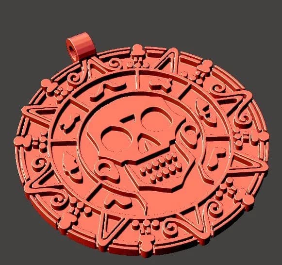 STL - Medallón Pirata con Calavera