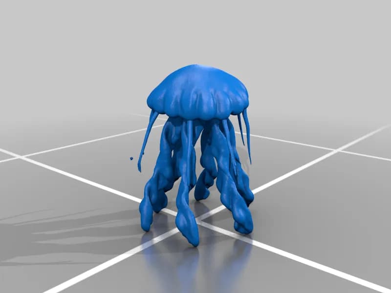 STL - Medusa acuática estilizada render 2