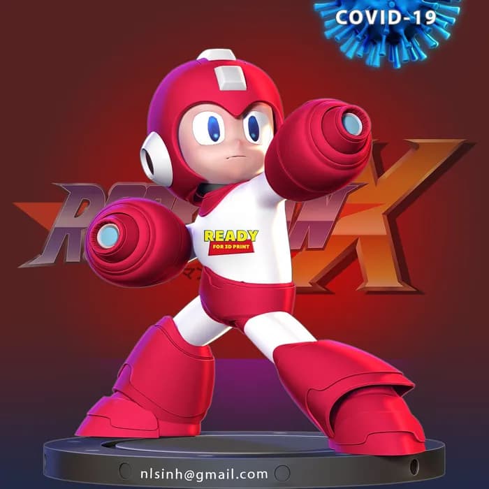 STL - megaman vs c0vid 19