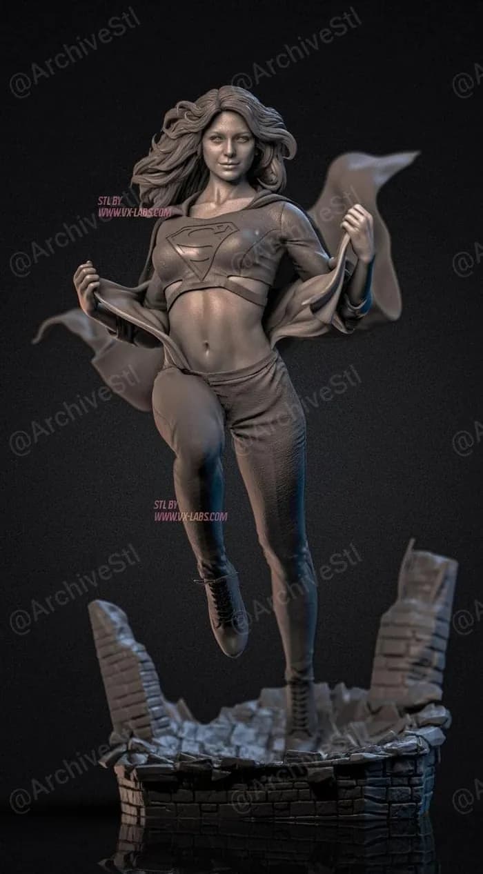 STL - megha super girl +nsfw render 3