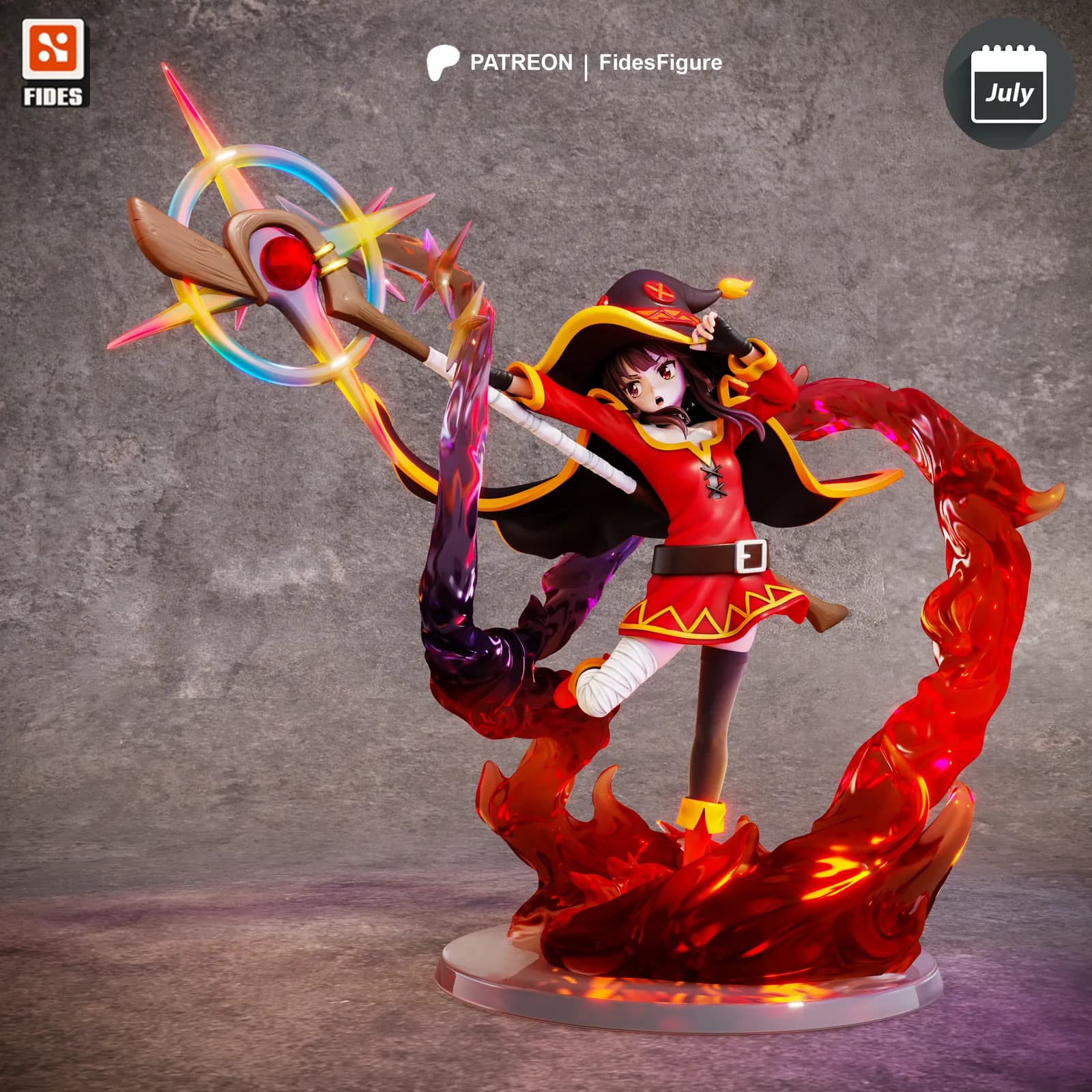 STL - Megumin Figura De Konosuba render 4