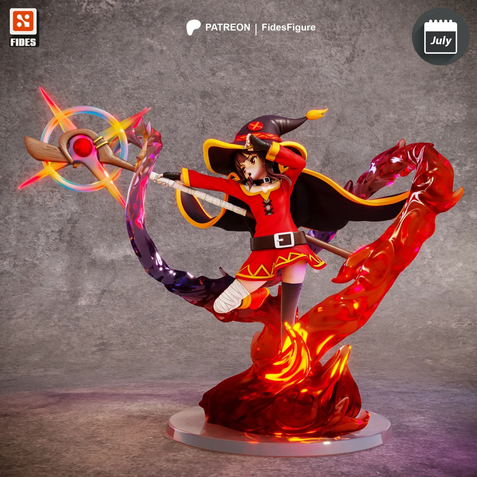 STL - Megumin Figura De Konosuba render 5