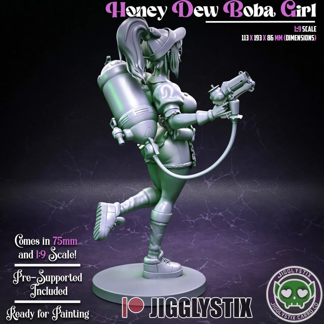 STL - Mei de Honey Dew Jigglystix render 3