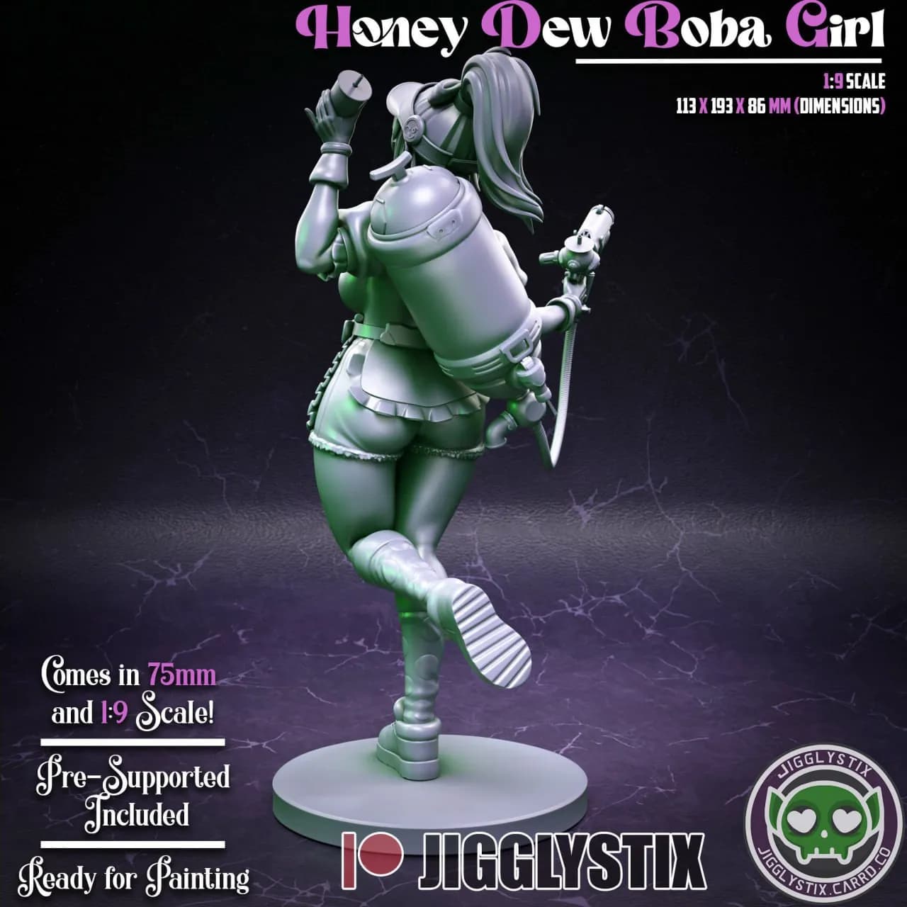 STL - Mei de Honey Dew Jigglystix render 4