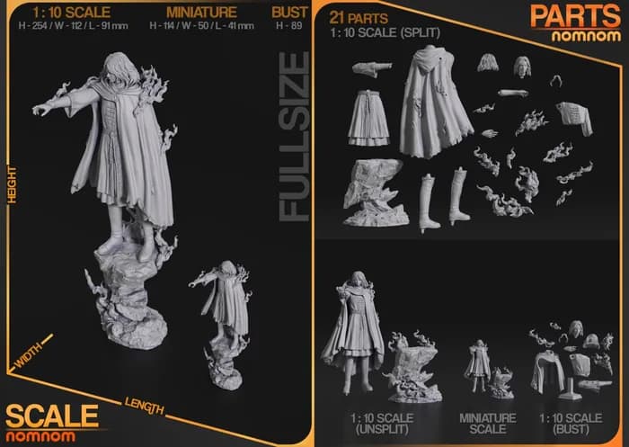 STL - melina 178mm split render 2