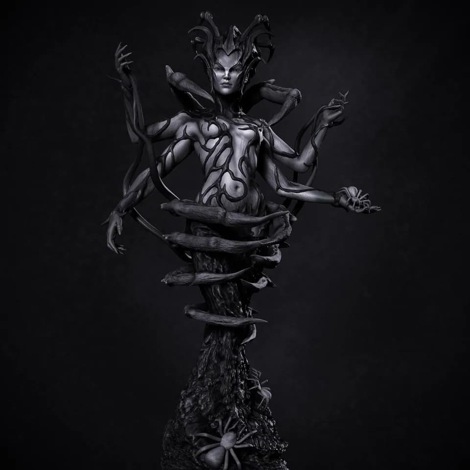 STL - Mephala, Reina de las Telarañas render 2