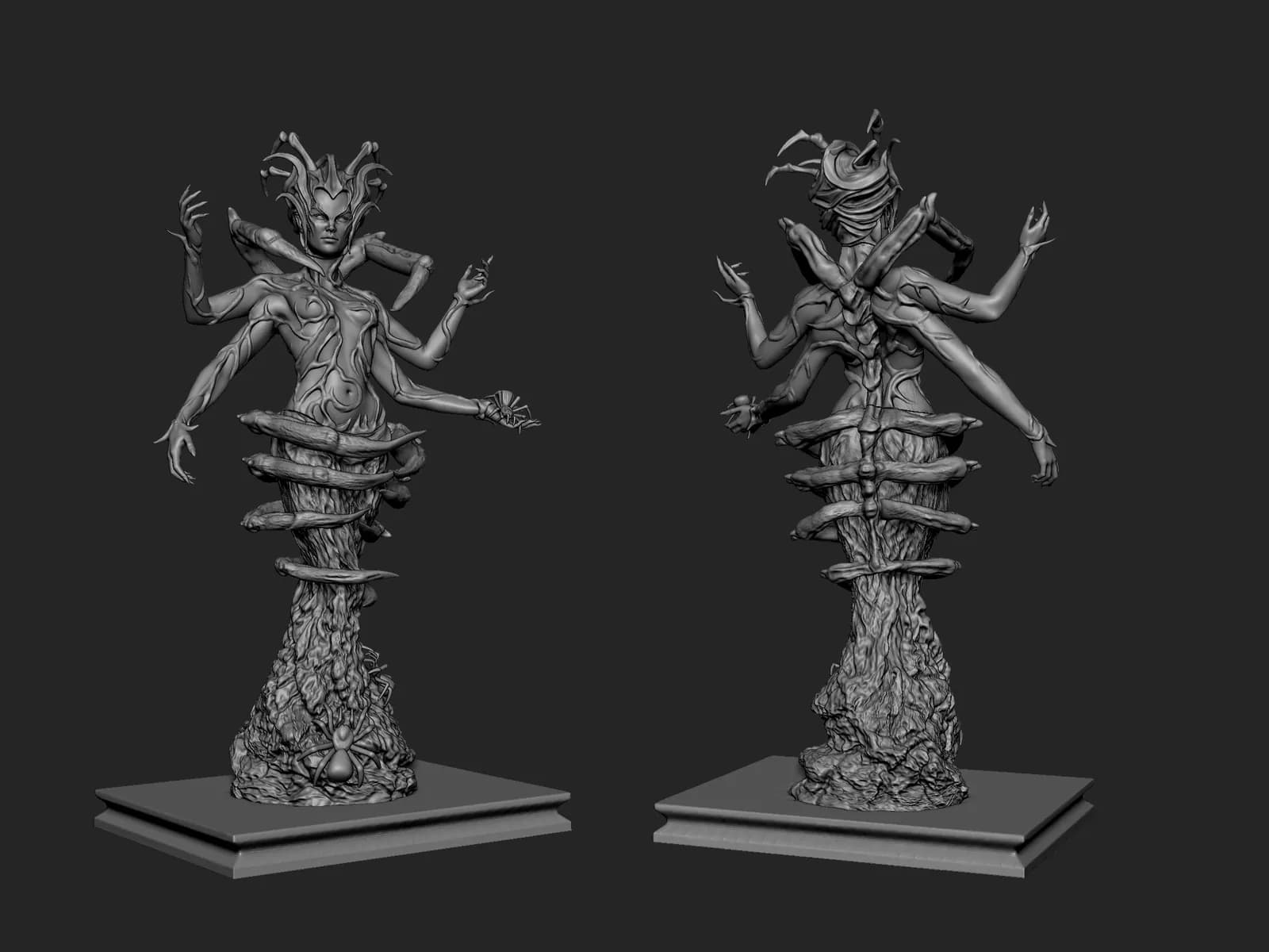 STL - Mephala, Reina de las Telarañas render 3