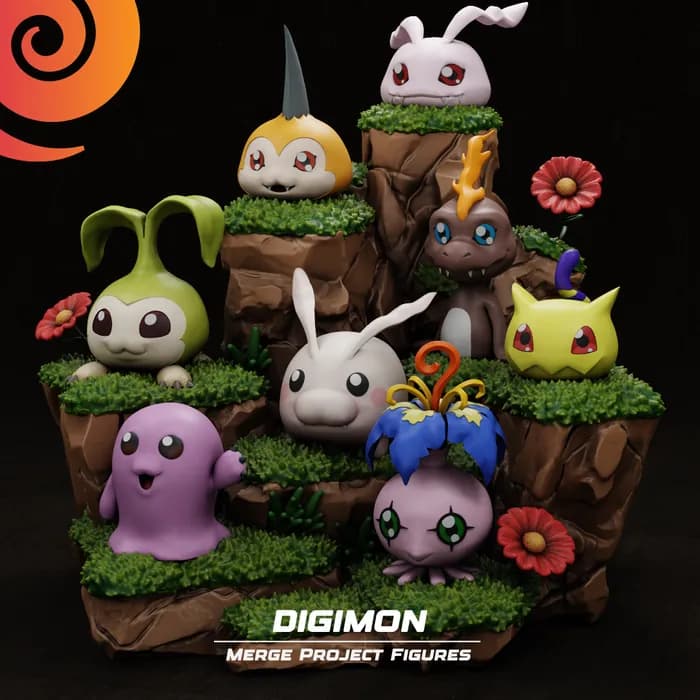 STL - merge project figures diorama