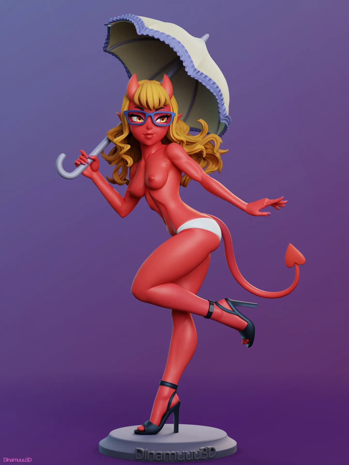 STL - Meru la súcubo estudiante render 5
