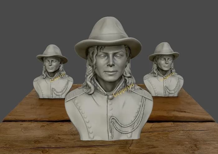 STL - michael jackson bust 3d cgtrader