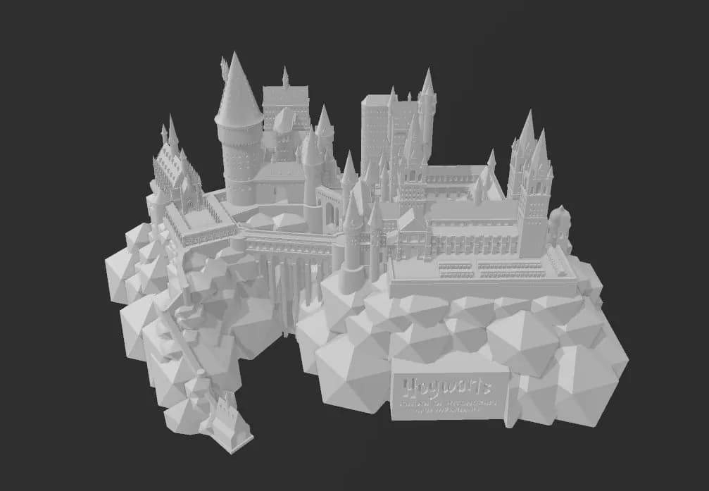STL - Mini Hogwarts render 3