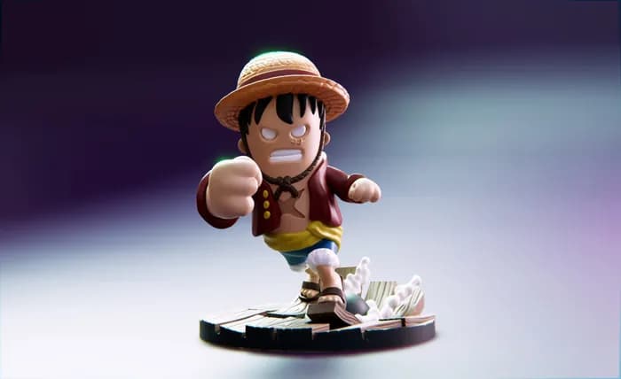 STL - mini luffy one piece 7z