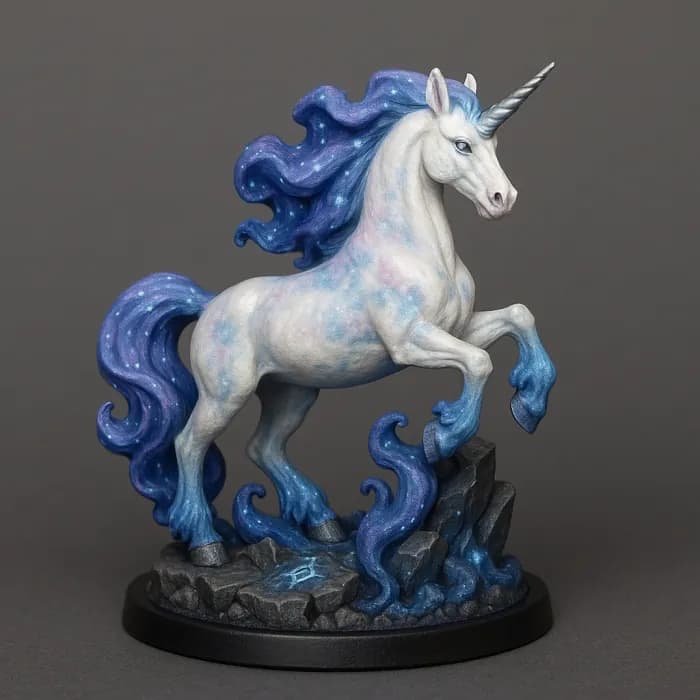 STL - Miniatura de Unicornio Celestial