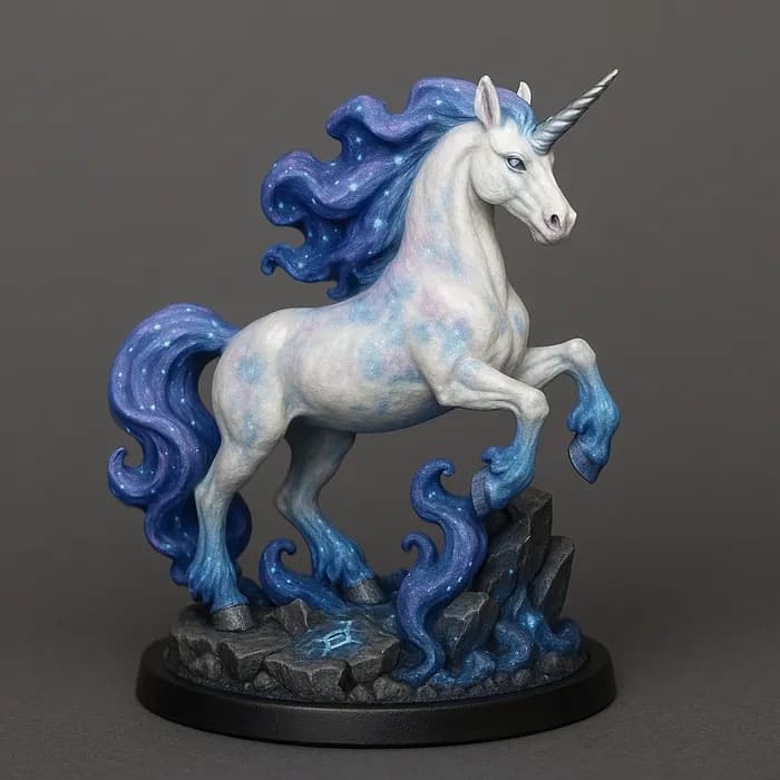 STL - Miniatura de Unicornio Celestial
