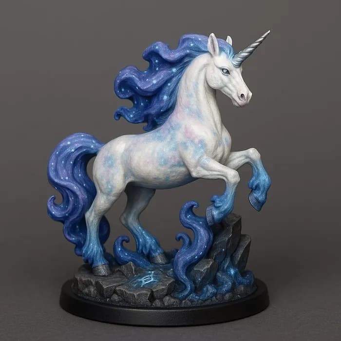STL - Miniatura de Unicornio Celestial