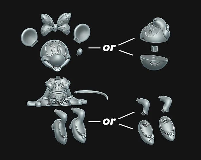 STL - minnie mouse updated render 4