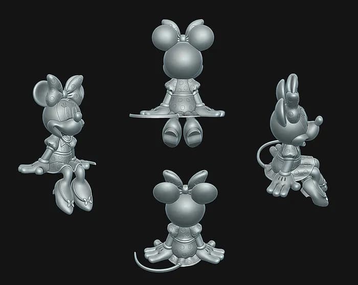 STL - minnie mouse updated render 5
