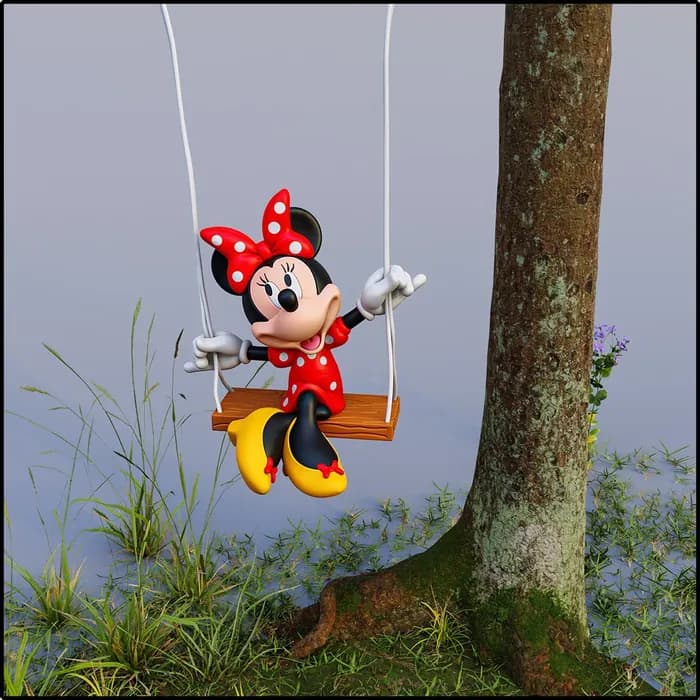 STL - minnie on swing