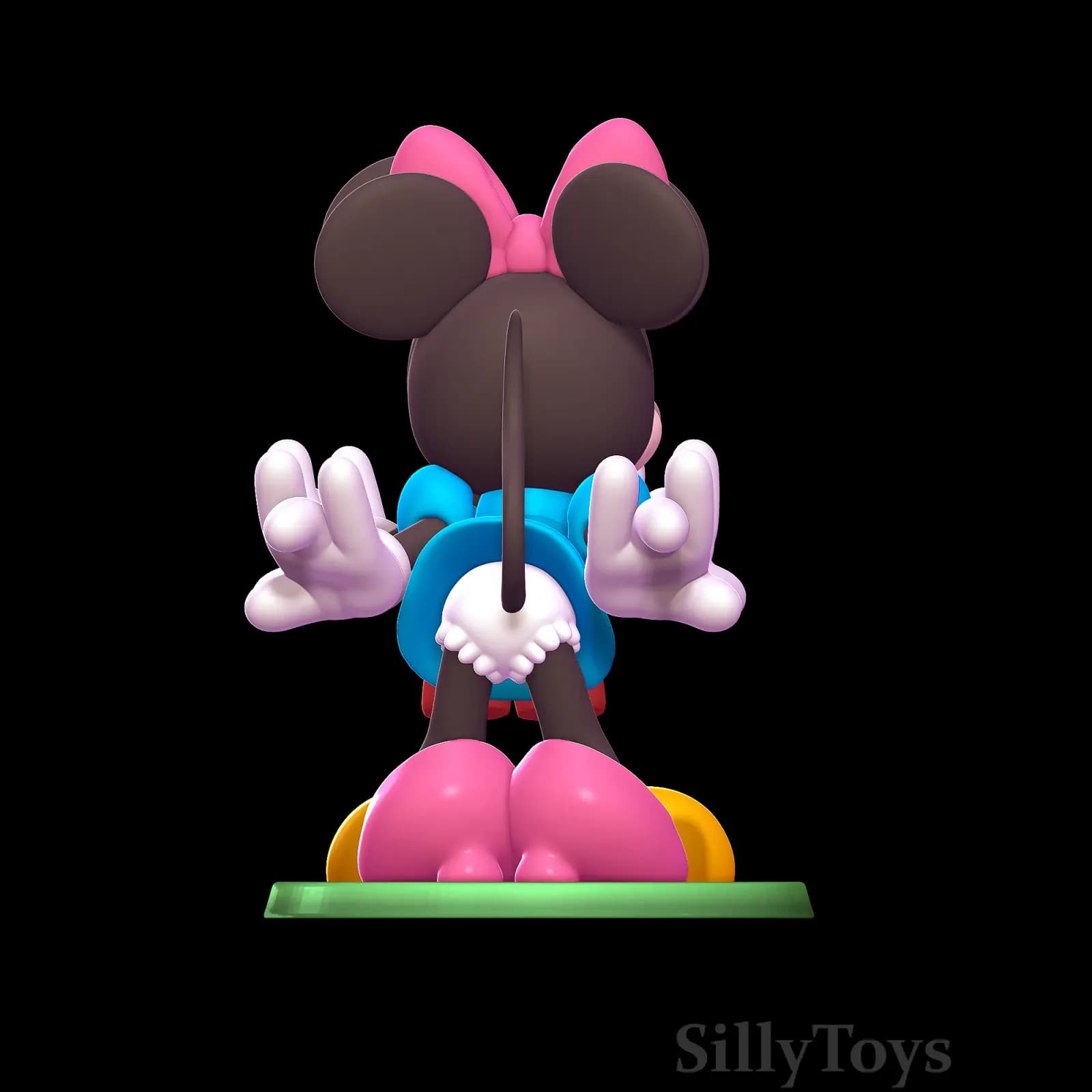 STL - Minnie y Mickey Mouse besándose render 2