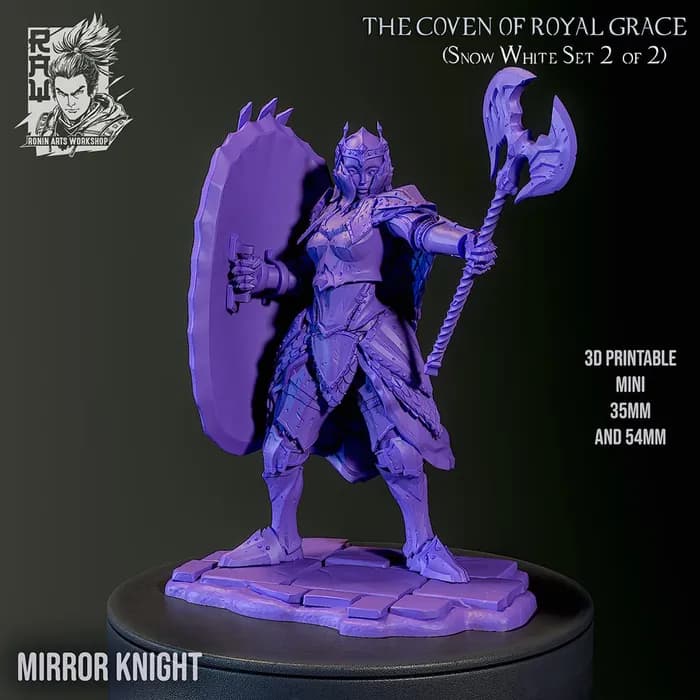 STL - mirrorknight 35mm rar render 2