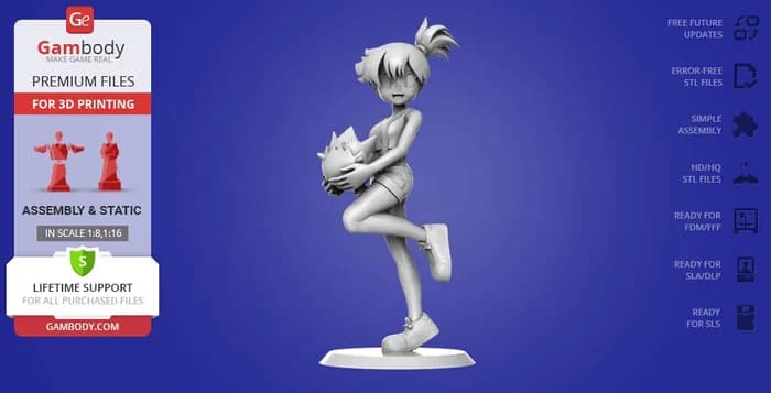 STL - misty pokemon gambody render 2