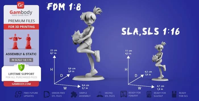 STL - misty pokemon gambody render 4