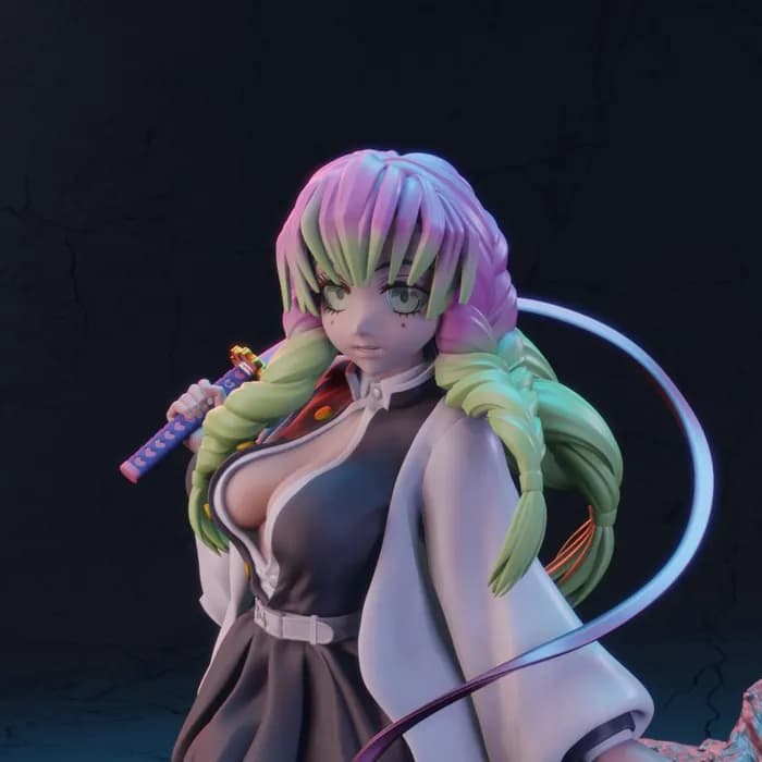 STL - mitsuri kanroji aveen3d render 3