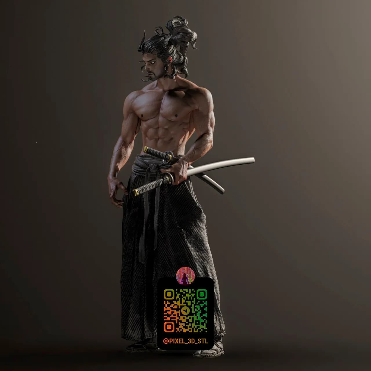 STL - Miyamoto Musashi Ronin Histórico