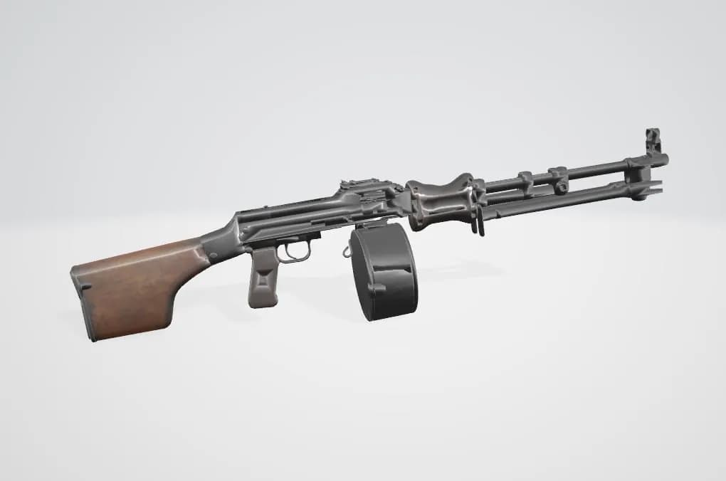STL - Modelo 3D de ametralladora RPD