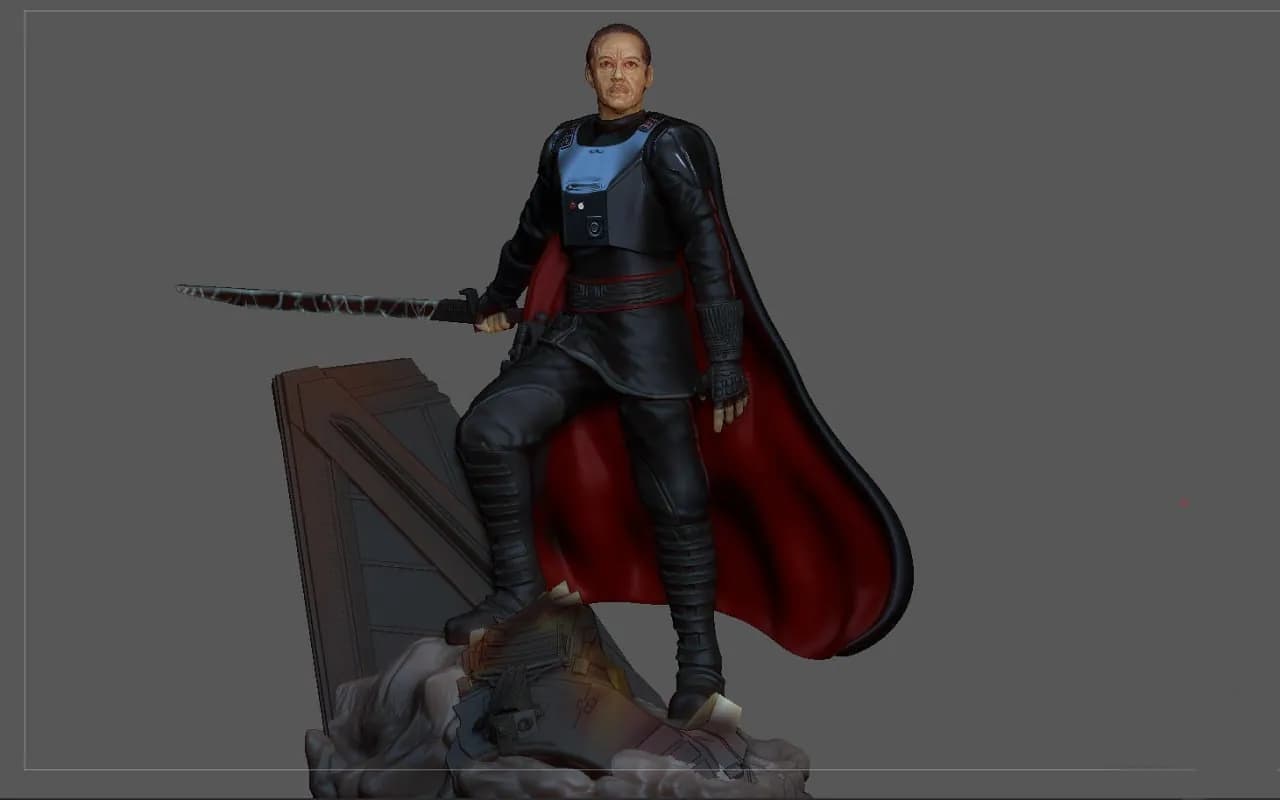 STL - Moff Gideon con Darksaber