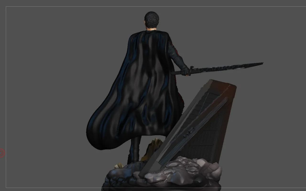 STL - Moff Gideon con Darksaber render 2
