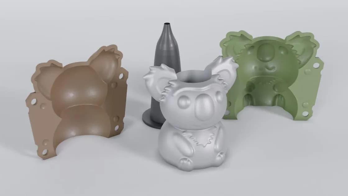 STL - Molde de silicona de koala