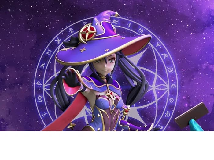STL - mona genshin impact figure 3d render 3