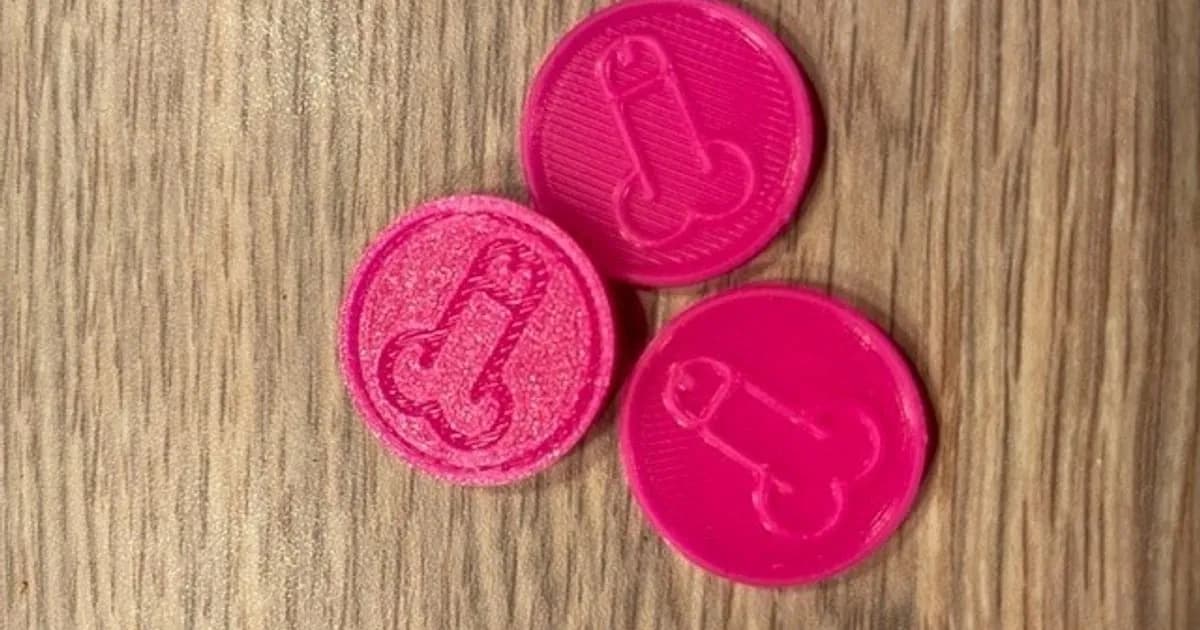 STL - Monedas con diseño fálico