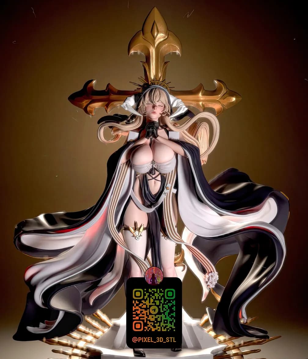 STL - Monja de Fantasía Estilo Pinup