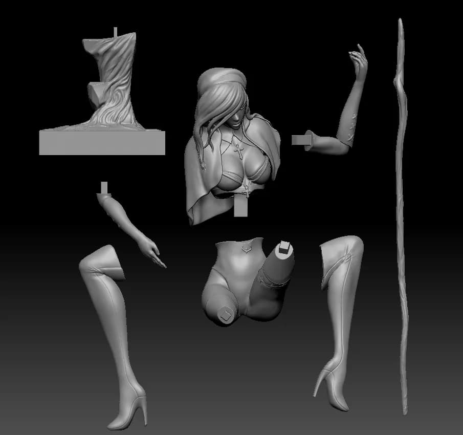 STL - Monja Deseo render 2