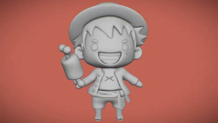 STL - Monkey D. Luffy Chibi
